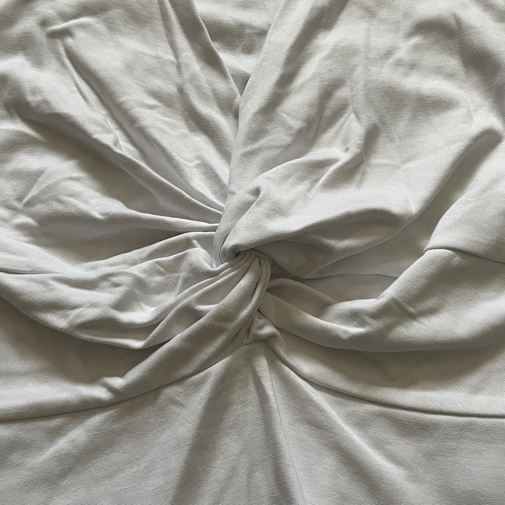 Halogen Size Medium Twist knit top in bright white - Picture 6 of 11